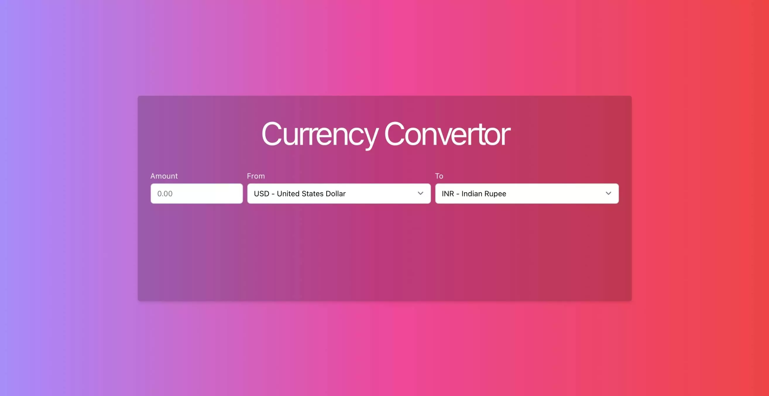 Currency Convertor App