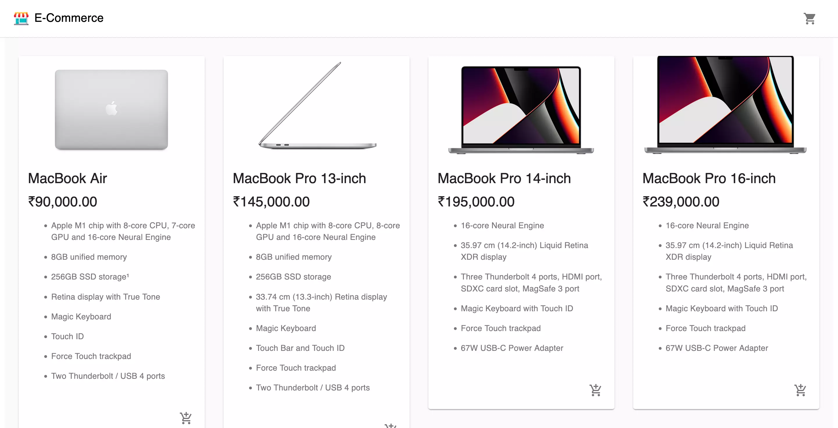 Ecommerce Website - Commercejs