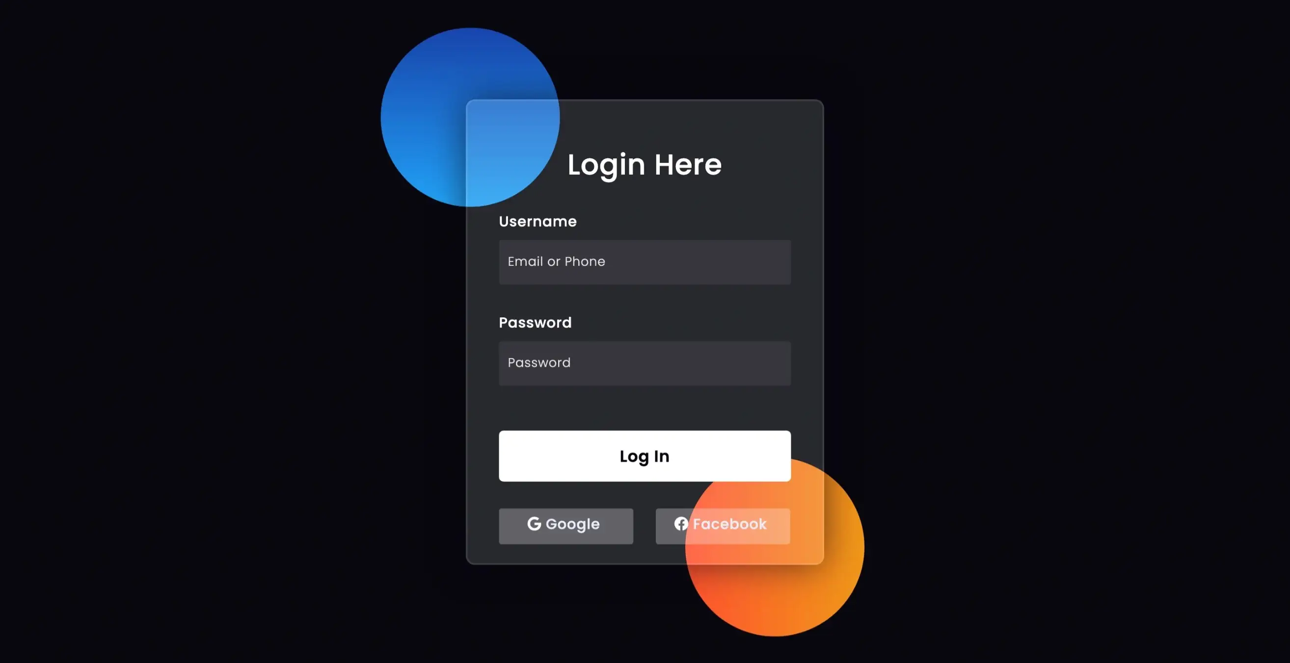 Glassmorphism Login Concept