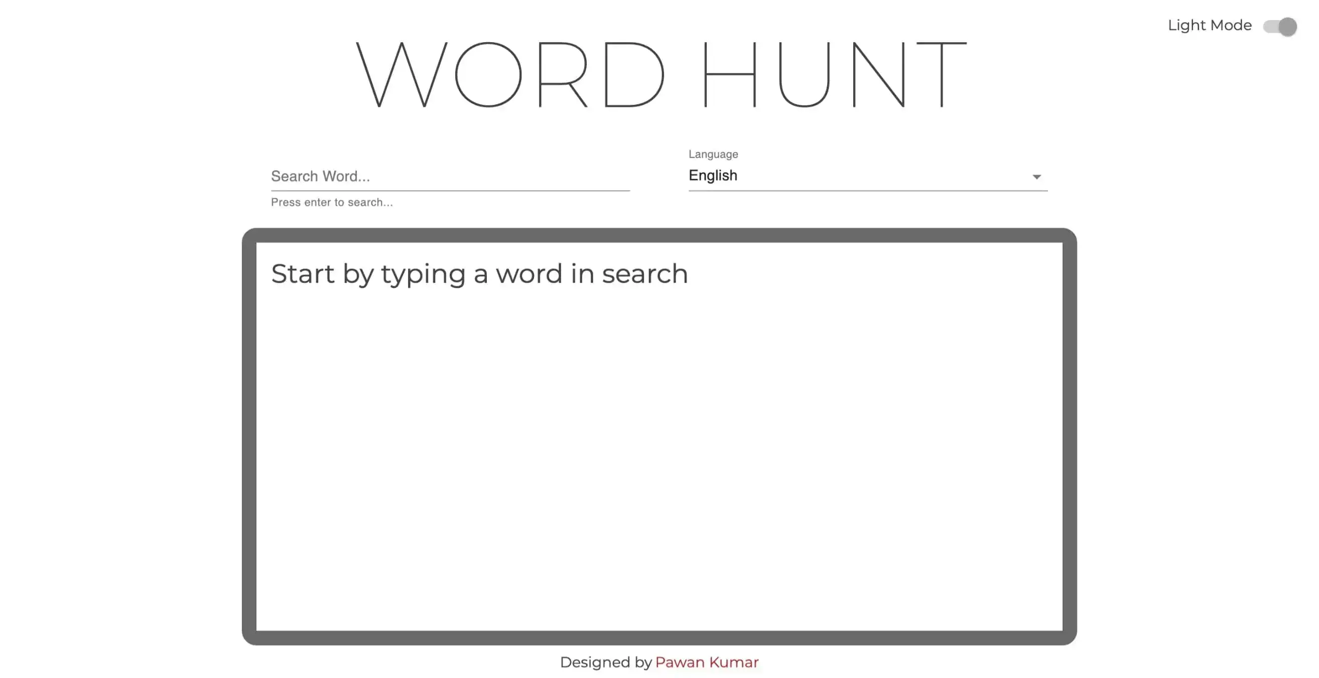 Word Hunt App